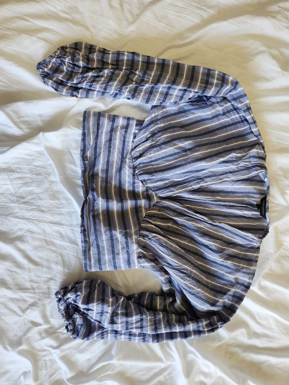 Banana Republic Blue and White Striped Kids Cropped Top